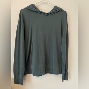 A New Day Large Teal Hoodie • Cozy Athleisure Loungewear Travel Look